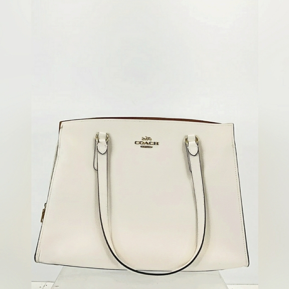 COACH DESIGNER Tatum Carryall Cream Tote Handbag Purse - Picture 2 of 10